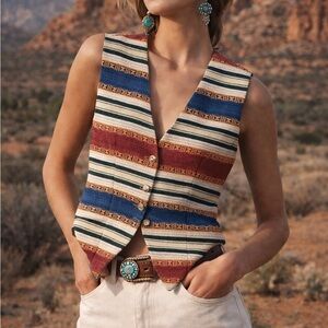 Vintage 90’s Southwest Heavy Woven Tapestry Vest